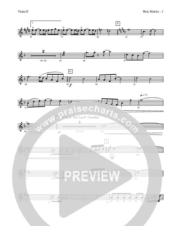 Holy Medley Violin 2 (Charles Billingsley / Red Tie Music)