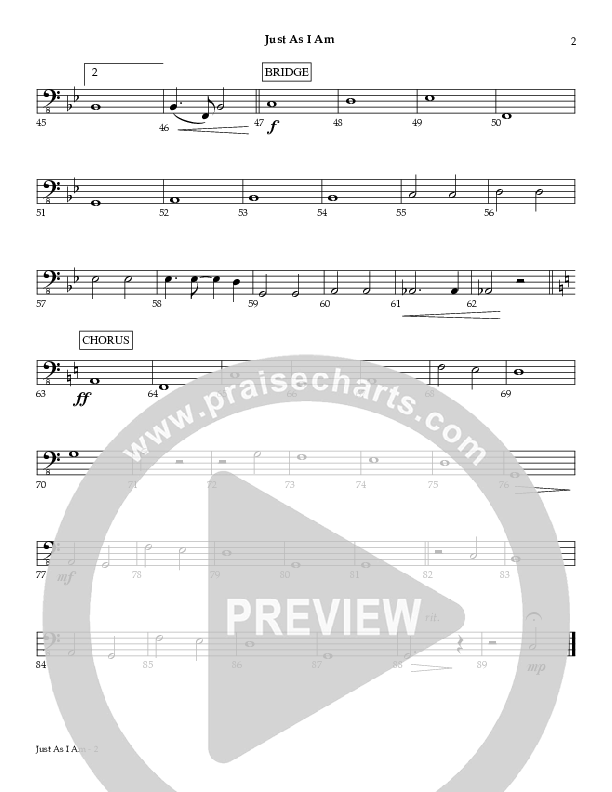 Just As I Am Double Bass (Red Tie Music)