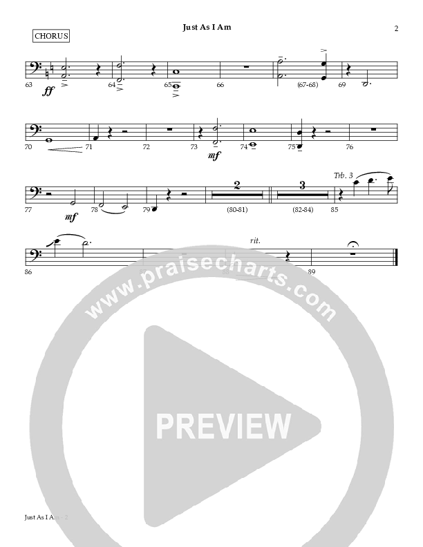 Just As I Am Trombone 3/Tuba (Red Tie Music)