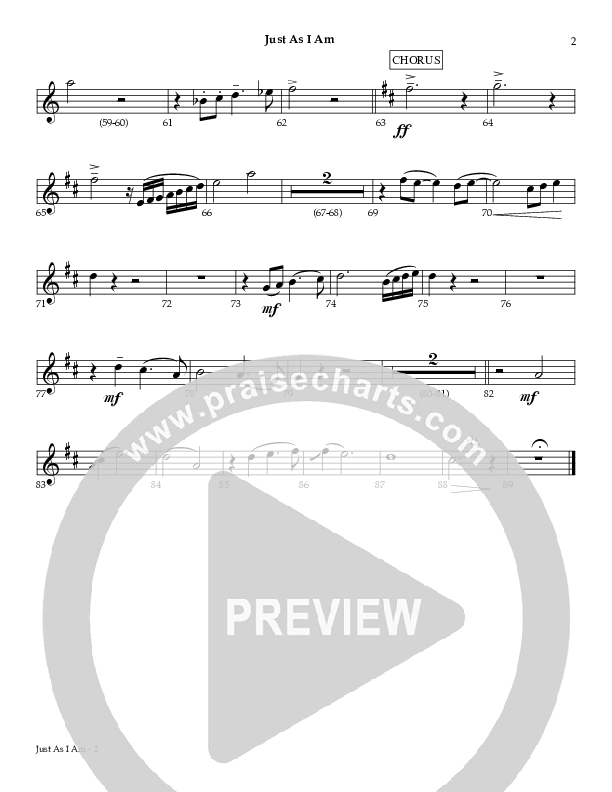 Just As I Am Trumpet 1 (Red Tie Music)