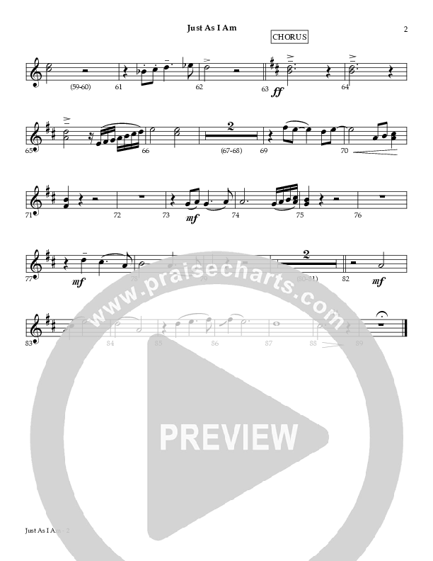 Just As I Am Trumpet 2/3 (Red Tie Music)