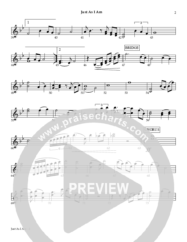 Just As I Am Violin 1/2 (Red Tie Music)