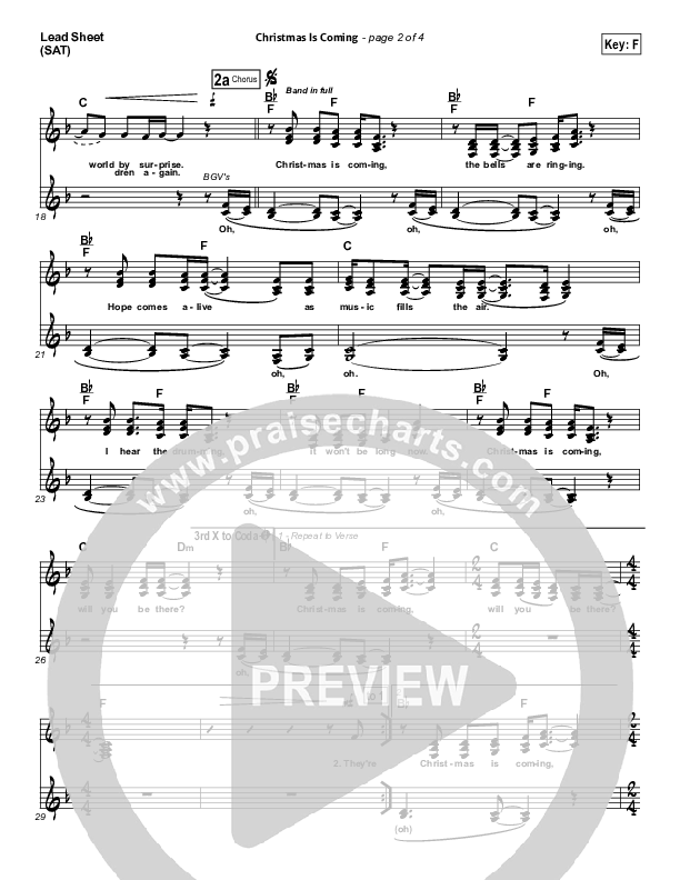 King of Glory Lead Sheet (SAT) (Red Tie Music)