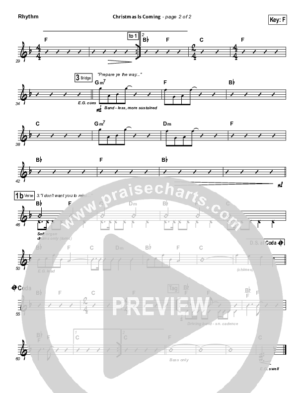 King of Glory Rhythm Chart (Red Tie Music)