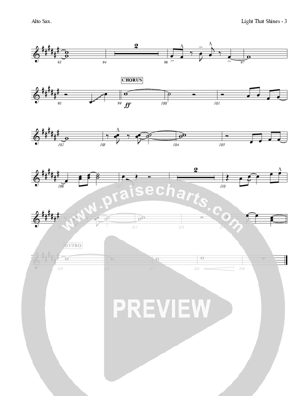 Light That Shines Alto Sax (Charles Billingsley / Red Tie Music)