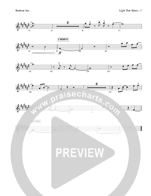 Light That Shines Bari Sax (Charles Billingsley / Red Tie Music)