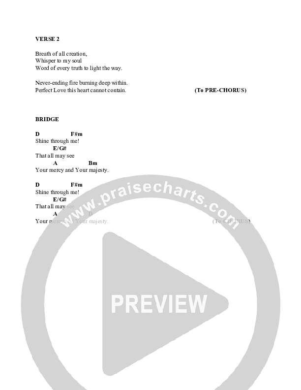 Light That Shines Chords & Lyrics (Charles Billingsley / Red Tie Music)