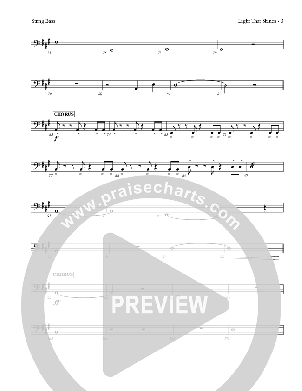 Light That Shines Double Bass (Charles Billingsley / Red Tie Music)