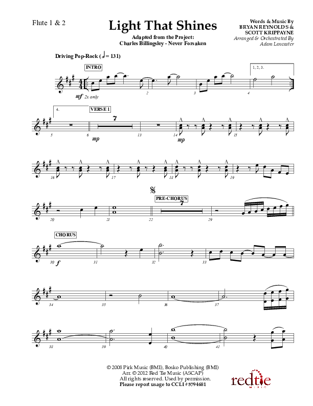 Light That Shines Flute 1/2 (Charles Billingsley / Red Tie Music)