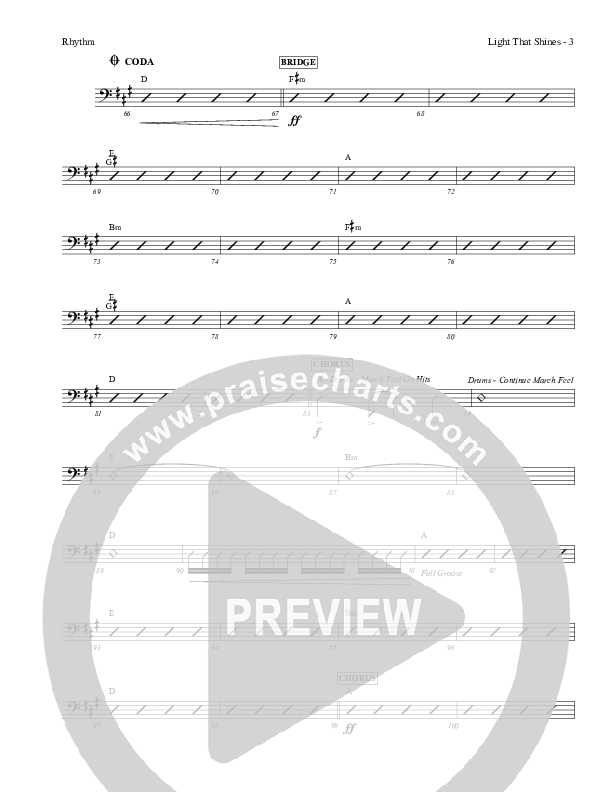 Light That Shines Rhythm Chart (Charles Billingsley / Red Tie Music)