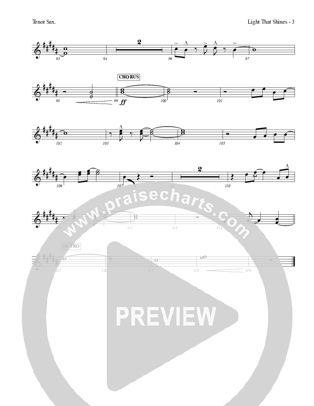 Light That Shines Tenor Sax 2 (Charles Billingsley / Red Tie Music)