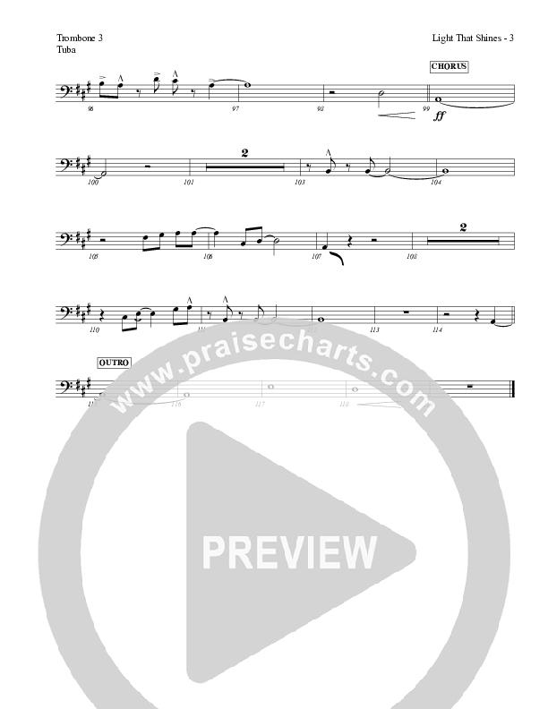 Light That Shines Trombone 3/Tuba (Charles Billingsley / Red Tie Music)