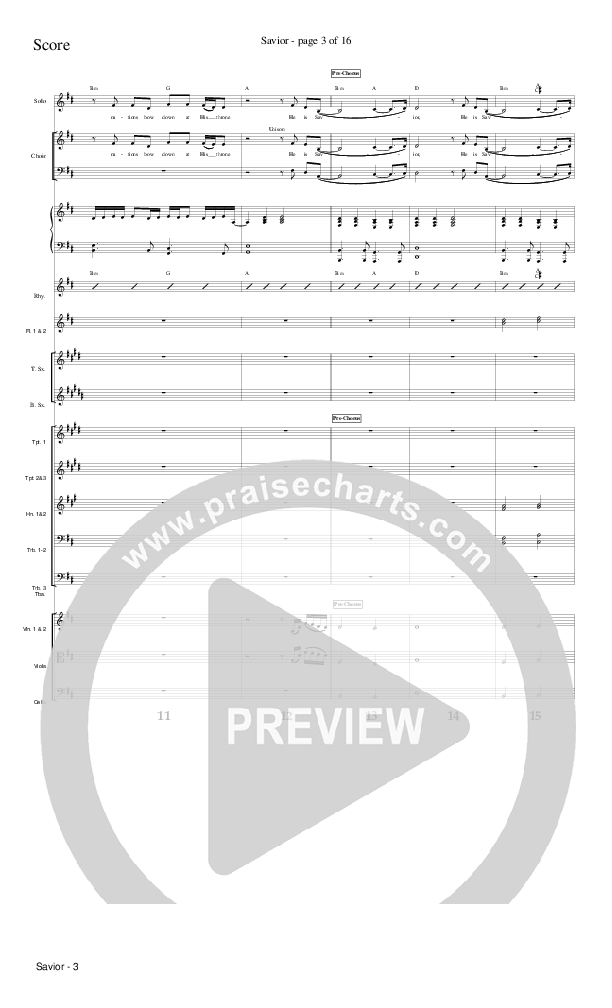 Savior Conductor's Score (Charles Billingsley / Red Tie Music)