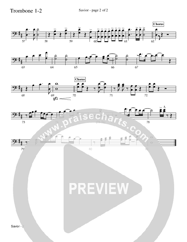Savior Trombone 1/2 (Charles Billingsley / Red Tie Music)