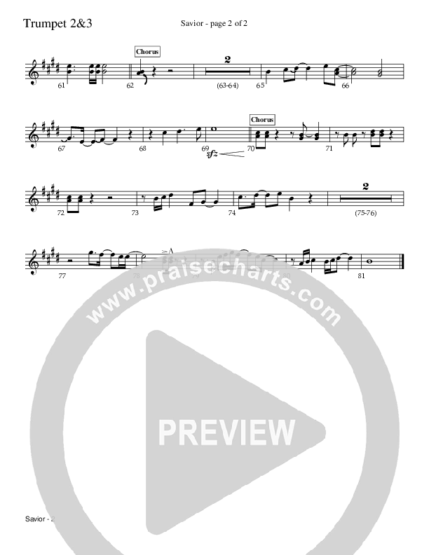 Savior Trumpet 2/3 (Charles Billingsley / Red Tie Music)