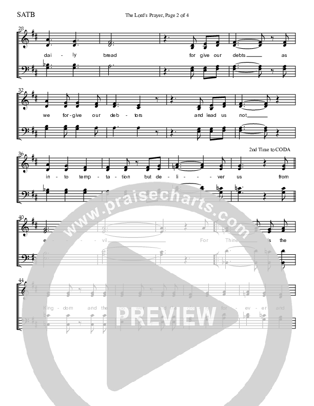 The Lord's Prayer Choir Vocals (SATB) (Charles Billingsley)