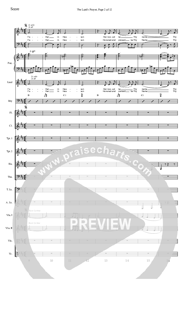 The Lord's Prayer Conductor's Score (Charles Billingsley)