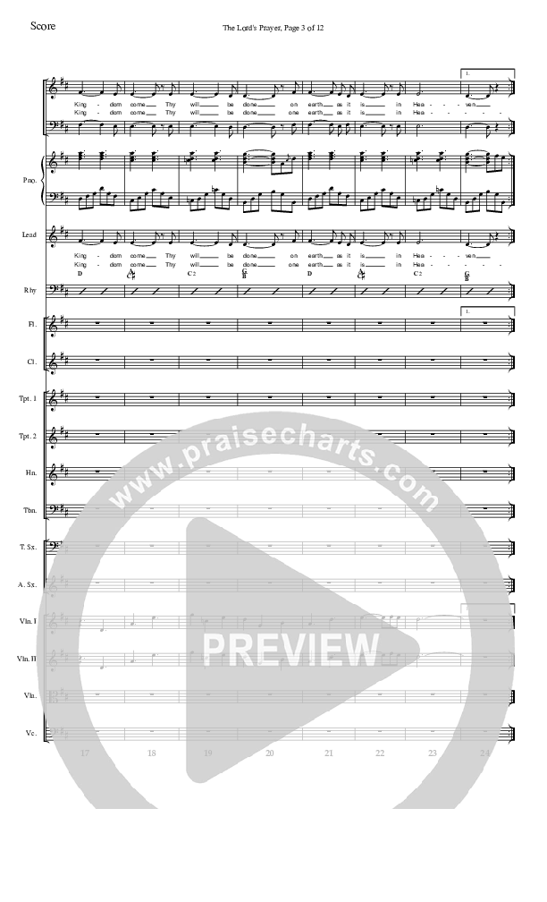 The Lord's Prayer Conductor's Score (Charles Billingsley)