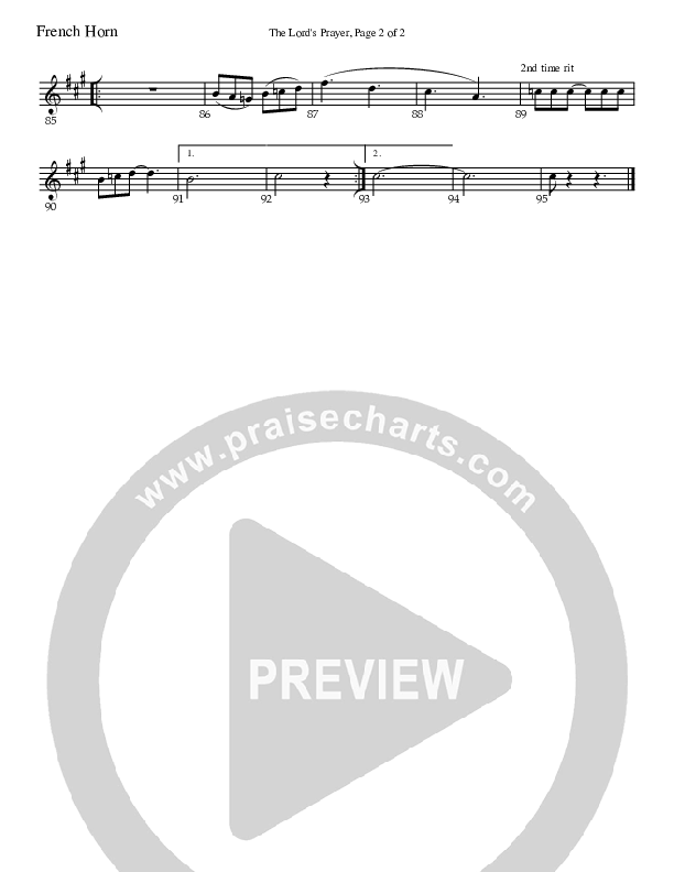 The Lord's Prayer French Horn (Charles Billingsley)
