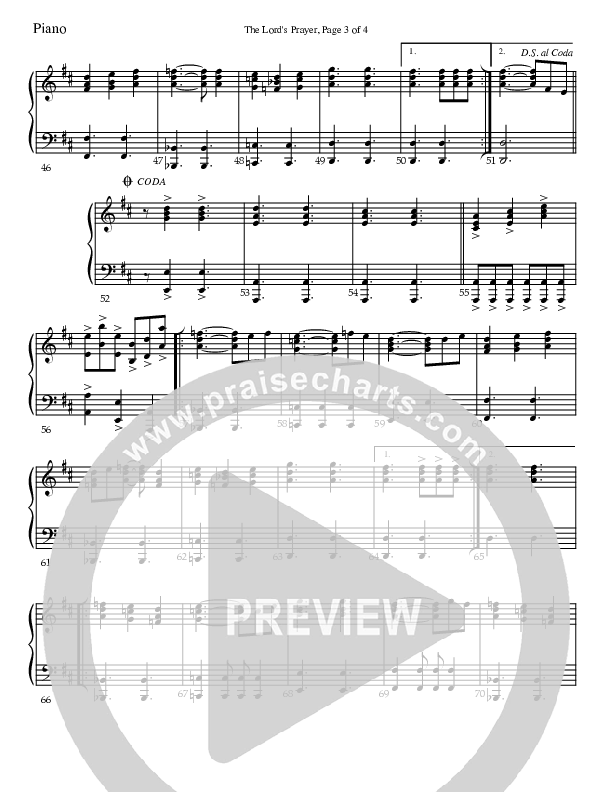 The Lord's Prayer Piano Sheet (Charles Billingsley)