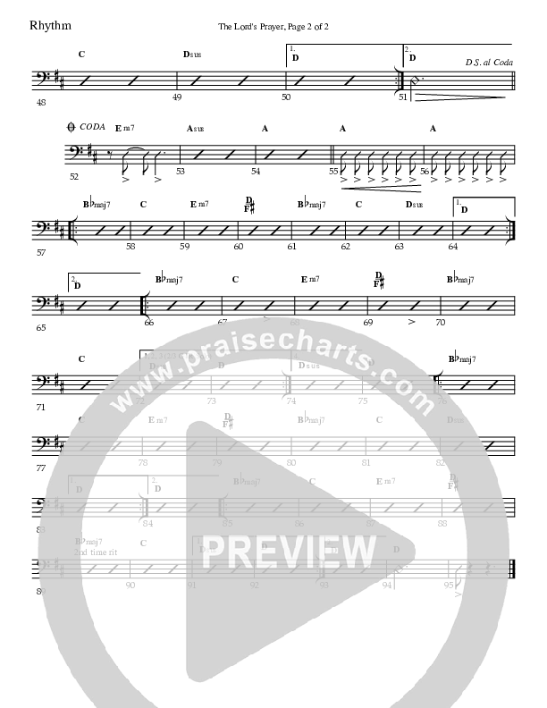 The Lord's Prayer Rhythm Chart (Charles Billingsley)