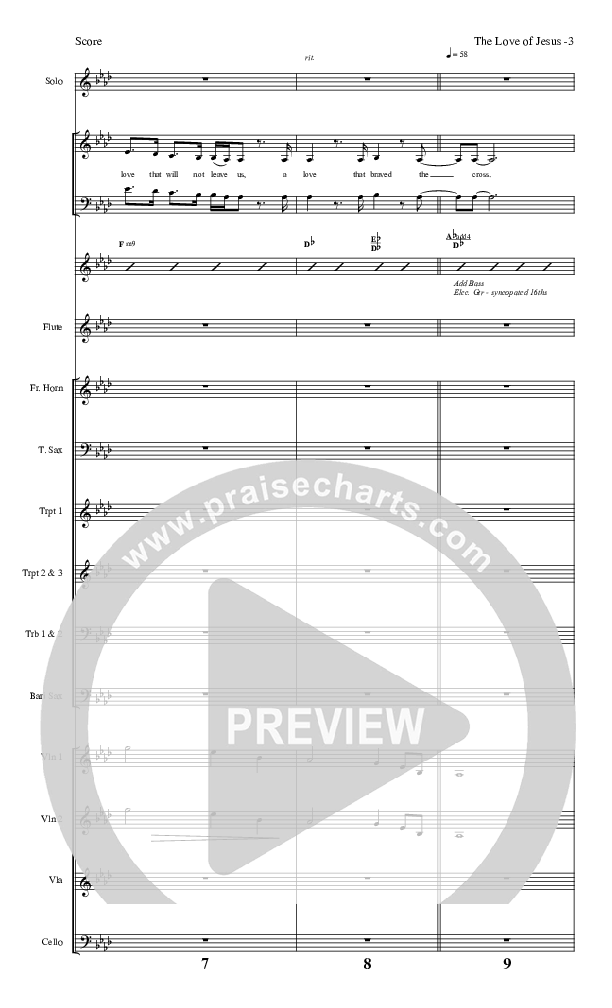 The Love Of Jesus Conductor's Score (LU Praise / Red Tie Music)