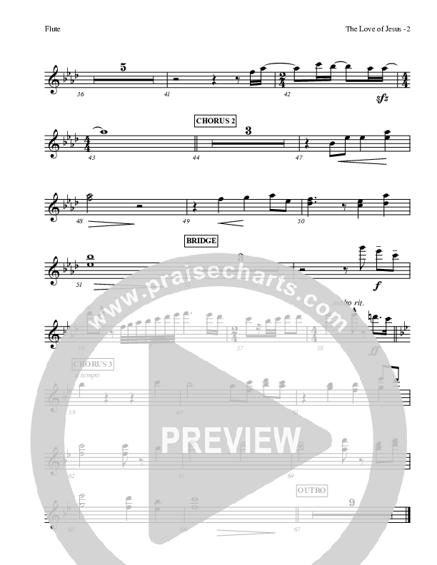 The Love Of Jesus Flute (LU Praise / Red Tie Music)