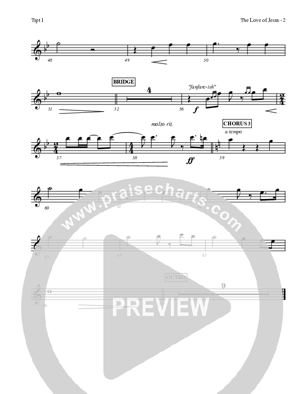 The Love Of Jesus Trumpet 1 (LU Praise / Red Tie Music)