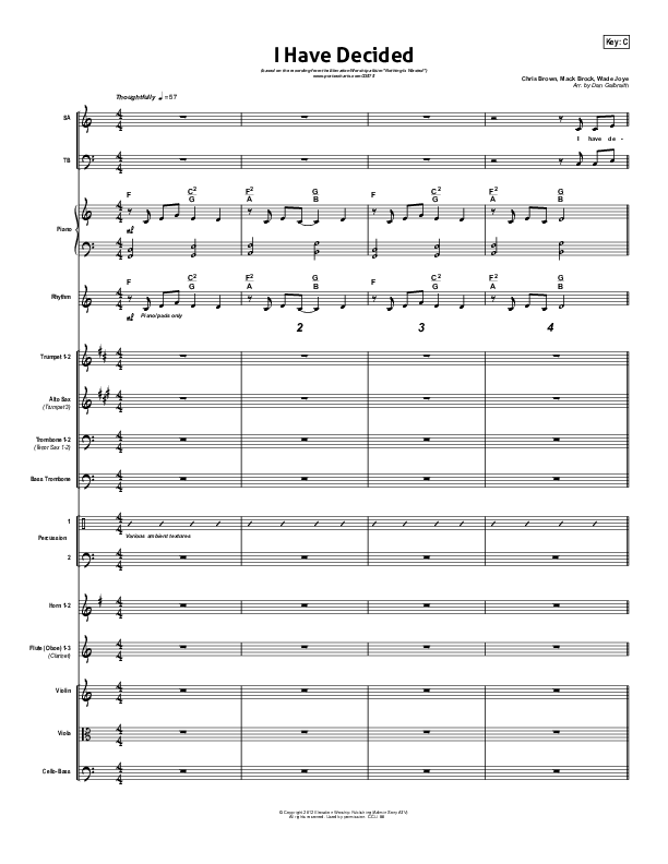 I Have Decided Conductor's Score (Elevation Worship)