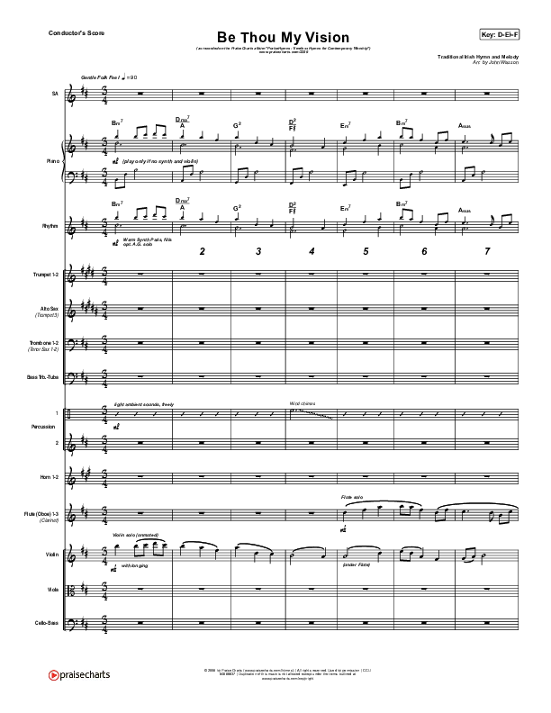Be Thou My Vision Orchestration (PraiseCharts Band / Arr. John Wasson)