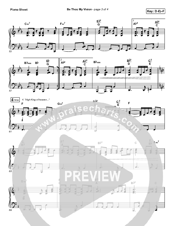 Be Thou My Vision Piano Sheet (PraiseCharts Band / Arr. John Wasson)