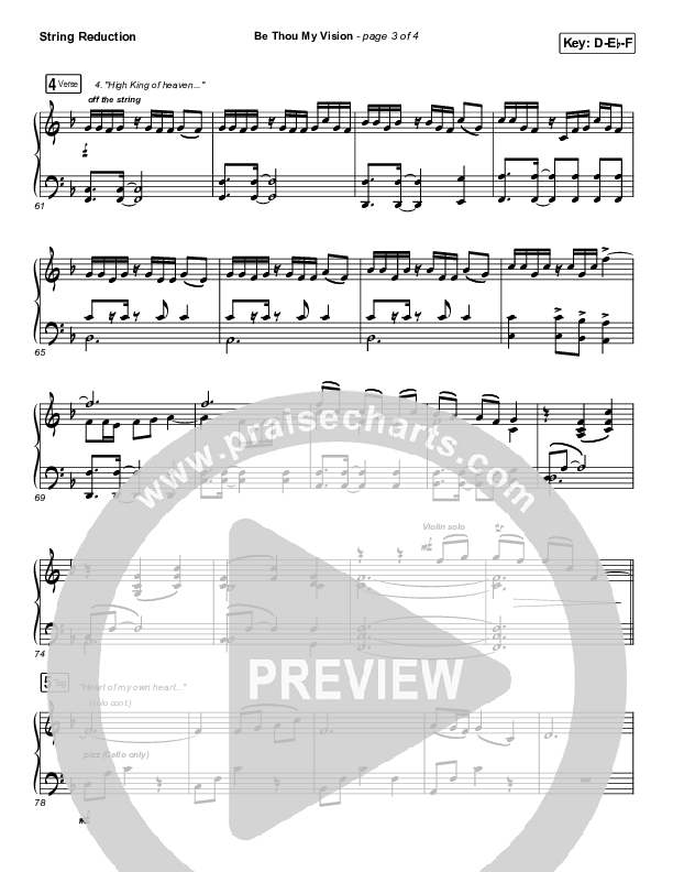 Be Thou My Vision Synth Strings (PraiseCharts Band / Arr. John Wasson)
