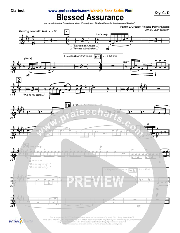 Blessed Assurance Wind Pack (PraiseCharts Band)