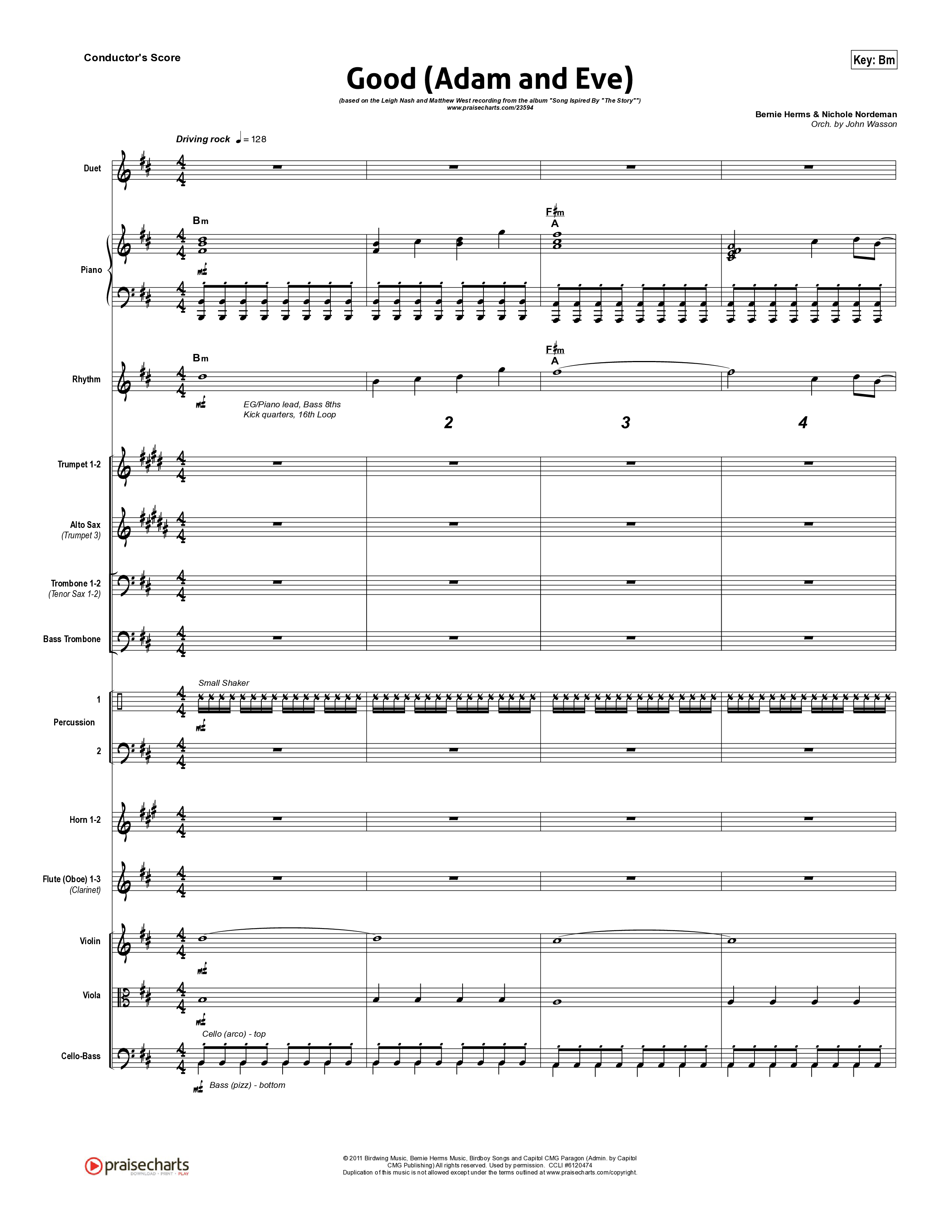 Good (Adam And Eve) Orchestration (Matthew West / Leigh Nash)