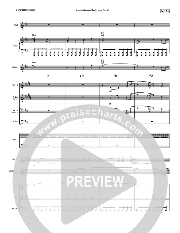 Good (Adam And Eve) Conductor's Score (Matthew West / Leigh Nash)