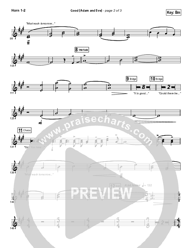 Good (Adam And Eve) French Horn 1/2 (Matthew West / Leigh Nash)