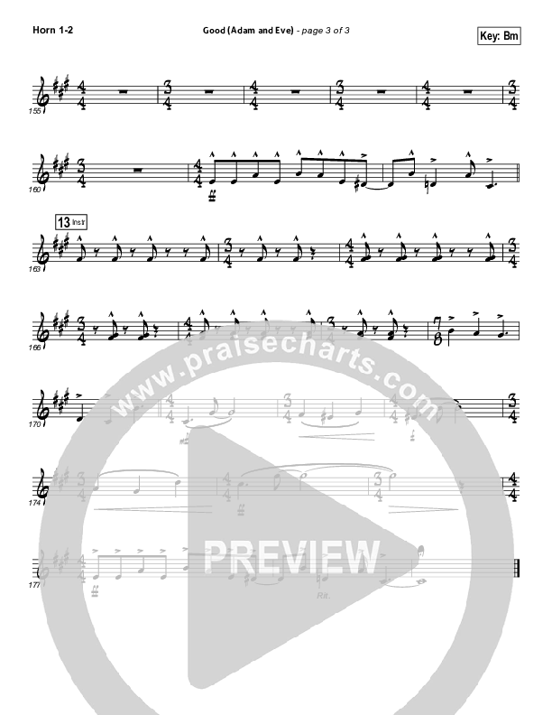 Good (Adam And Eve) French Horn 1/2 (Matthew West / Leigh Nash)