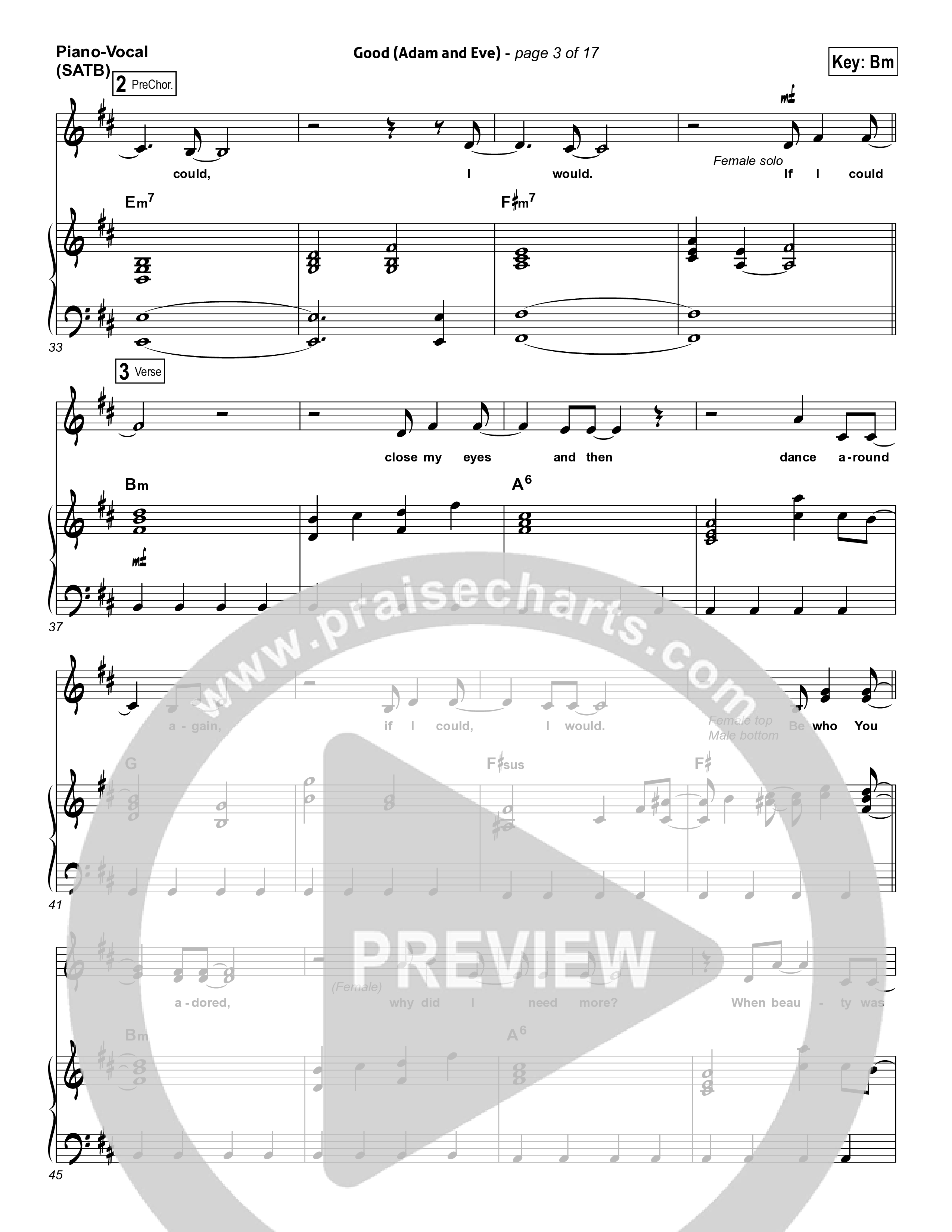 Good (Adam And Eve) Piano/Vocal Pack (Matthew West / Leigh Nash)