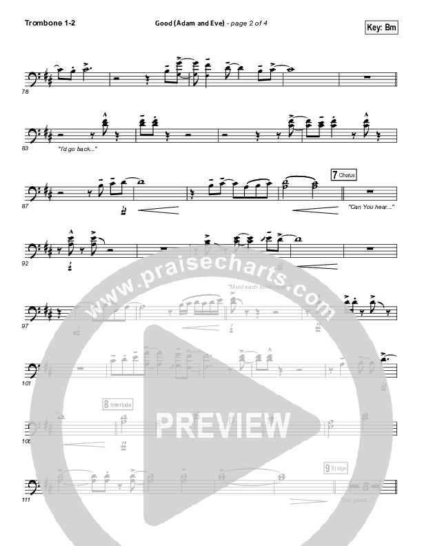 Good (Adam And Eve) Trombone 1/2 (Matthew West / Leigh Nash)