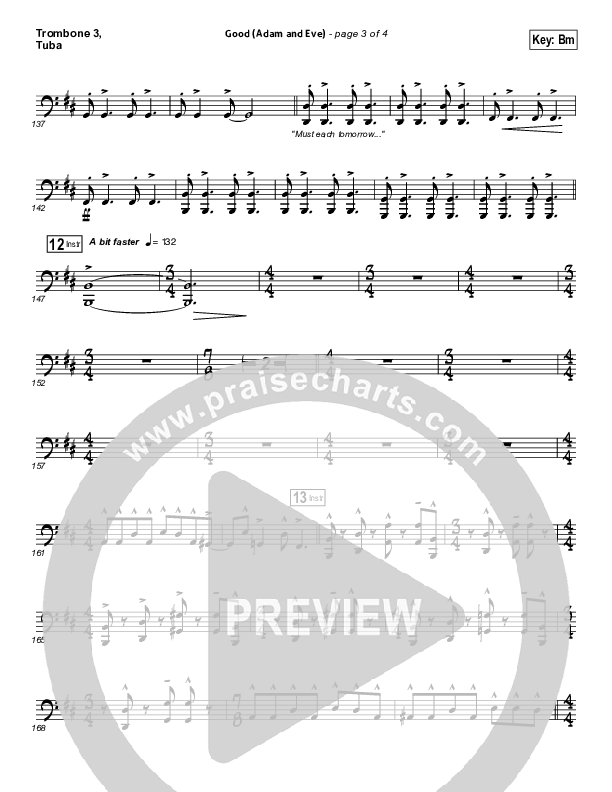 Good (Adam And Eve) Trombone 3/Tuba (Matthew West / Leigh Nash)