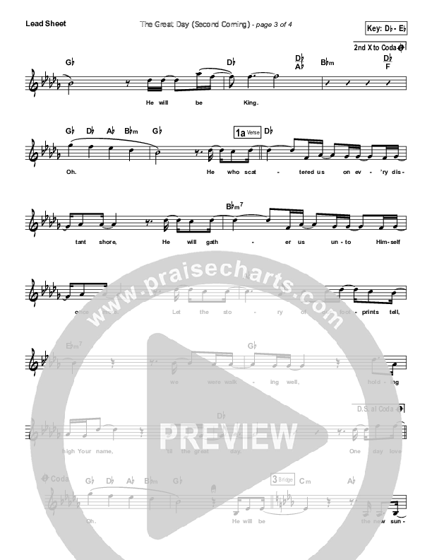 The Great Day (Second Coming) Lead (SAT) (Michael W. Smith / Darlene Zschech)