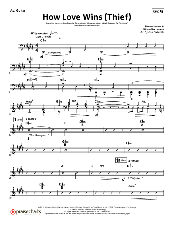How Love Wins (Thief) Acoustic Guitar (Steven Curtis Chapman)