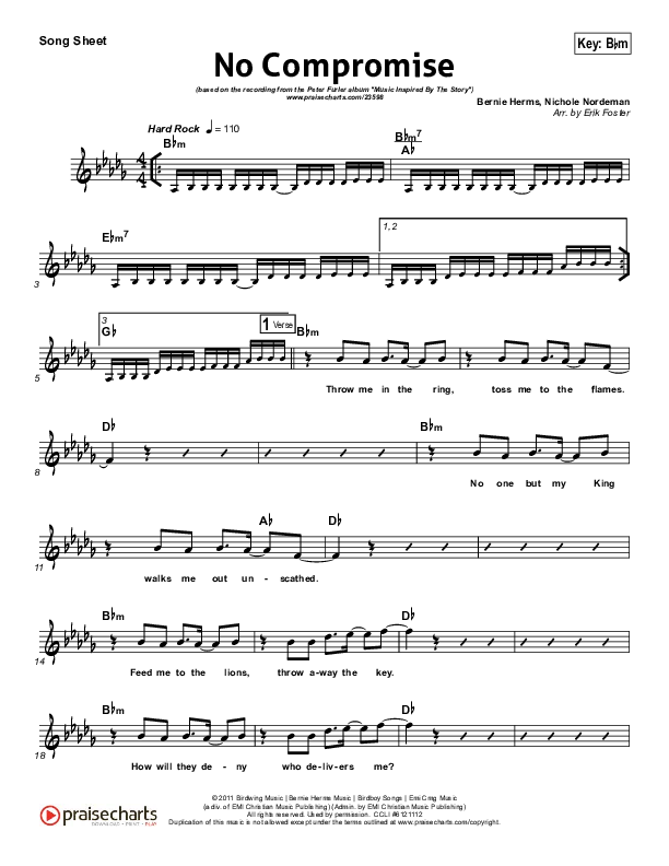 No Compromise (Daniel) Lead (SAT) (Peter Furler)