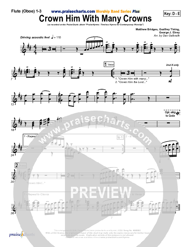 Crown Him With Many Crowns Wind Pack (PraiseCharts Band / Arr. Daniel Galbraith)