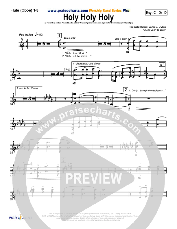 Holy Holy Holy Wind Pack (PraiseCharts Band / Arr. John Wasson)