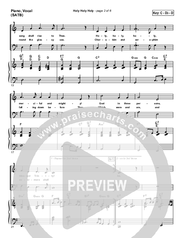 Holy Holy Holy Piano/Vocal Pack (PraiseCharts Band / Arr. John Wasson)
