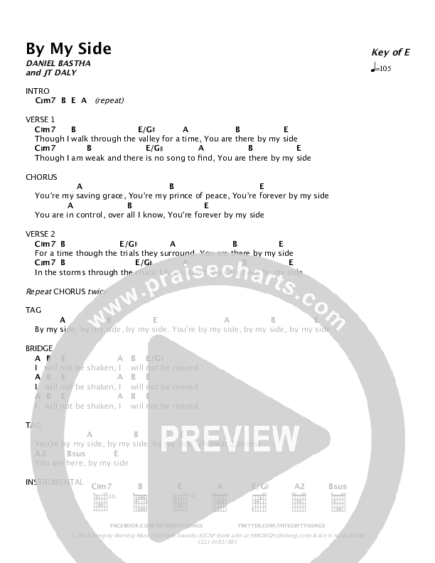 By My Side Chords & Lyrics (Daniel Bashta)