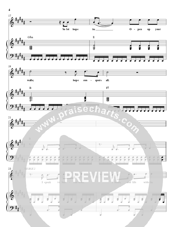 Let Hope In Lead & Piano (Daniel Bashta)