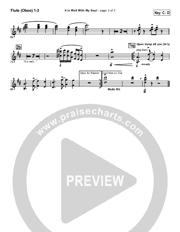 It Is Well With My Soul Wind Pack (PraiseCharts Band / Arr. John Wasson)