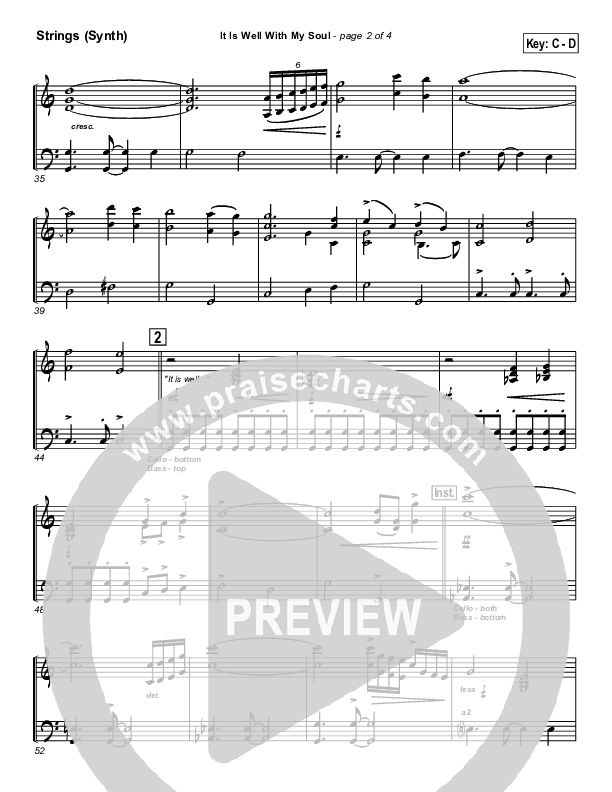 It Is Well With My Soul String Pack (PraiseCharts Band / Arr. John Wasson)
